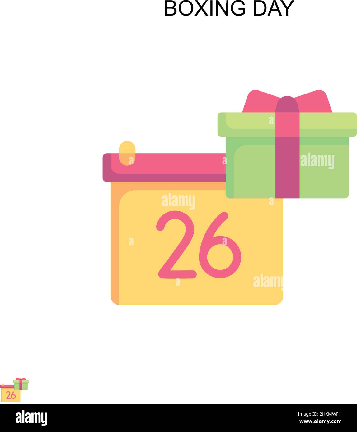 Icône de vecteur simple du lendemain de Noël.Modèle de conception de symbole d'illustration pour élément d'interface utilisateur Web mobile. Illustration de Vecteur