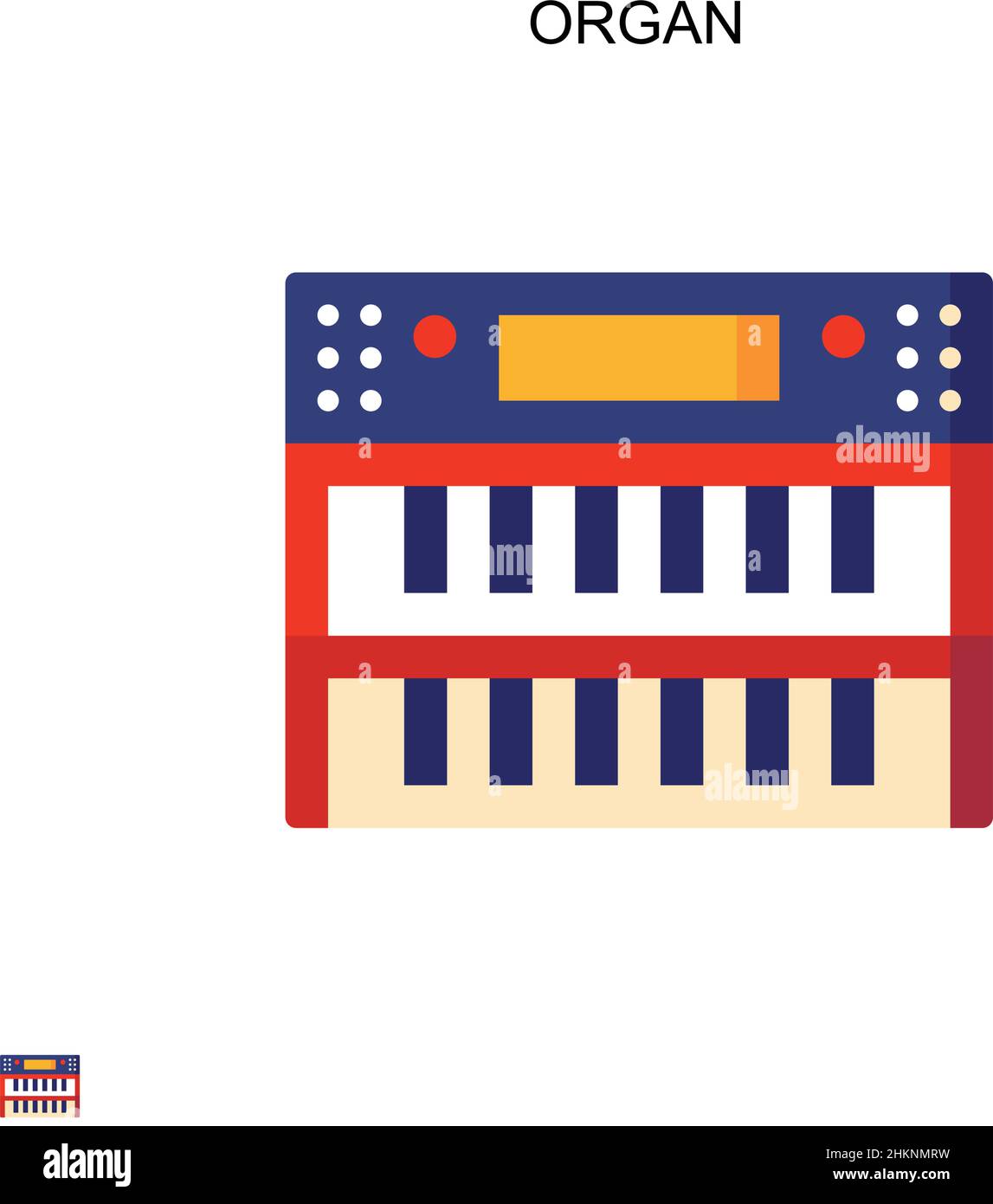 Icône vecteur simple d'organe.Modèle de conception de symbole d'illustration pour élément d'interface utilisateur Web mobile. Illustration de Vecteur