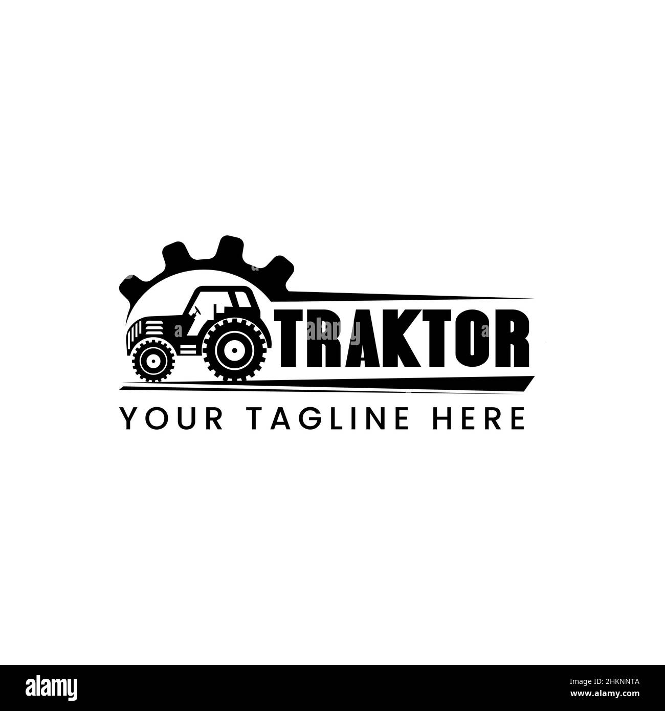Logo tracteur agricole signe ou symbole de la société agricole. Illustration vectorielle Illustration de Vecteur