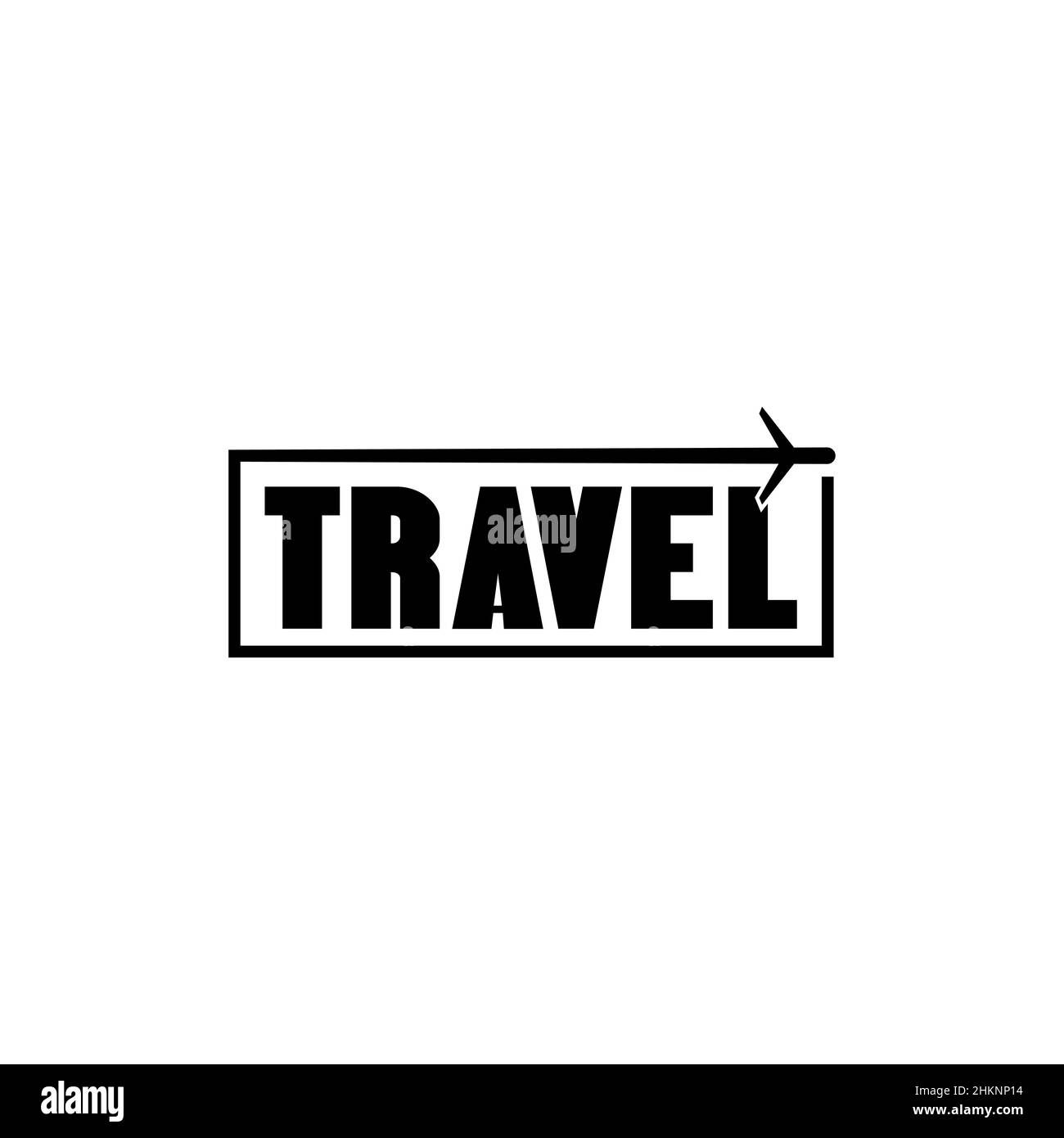 Logo Creative Airplane Travel Box, design vectoriel, symbole Illustration de Vecteur