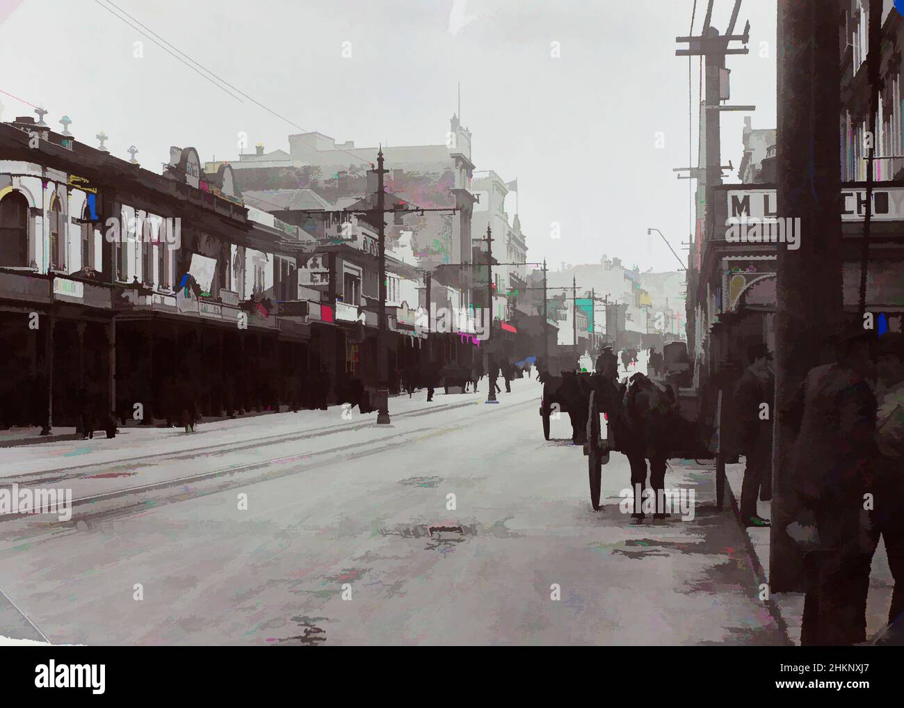 Art inspiré par Queen Street, Auckland, studio Muir & Moodie, vers 1912, Auckland, œuvres classiques modernisées par Artotop avec une touche de modernité. Formes, couleur et valeur, impact visuel accrocheur sur l'art émotions par la liberté d'œuvres d'art d'une manière contemporaine. Un message intemporel qui cherche une nouvelle direction créative. Artistes qui se tournent vers le support numérique et créent le NFT Artotop Banque D'Images