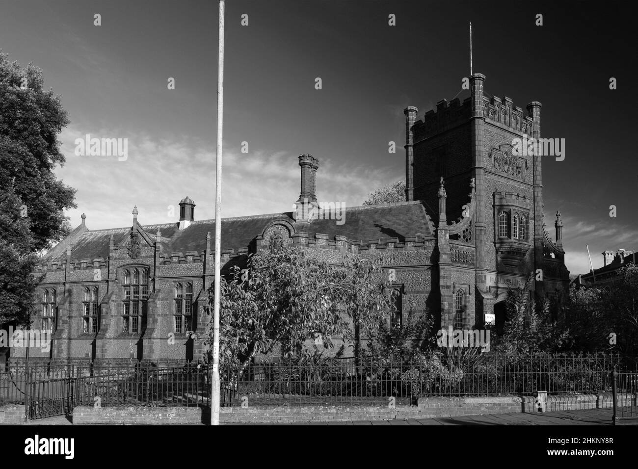 Le bâtiment de la bibliothèque, ville de Kings Lynn; Norfolk; Angleterre; Royaume-Uni Banque D'Images