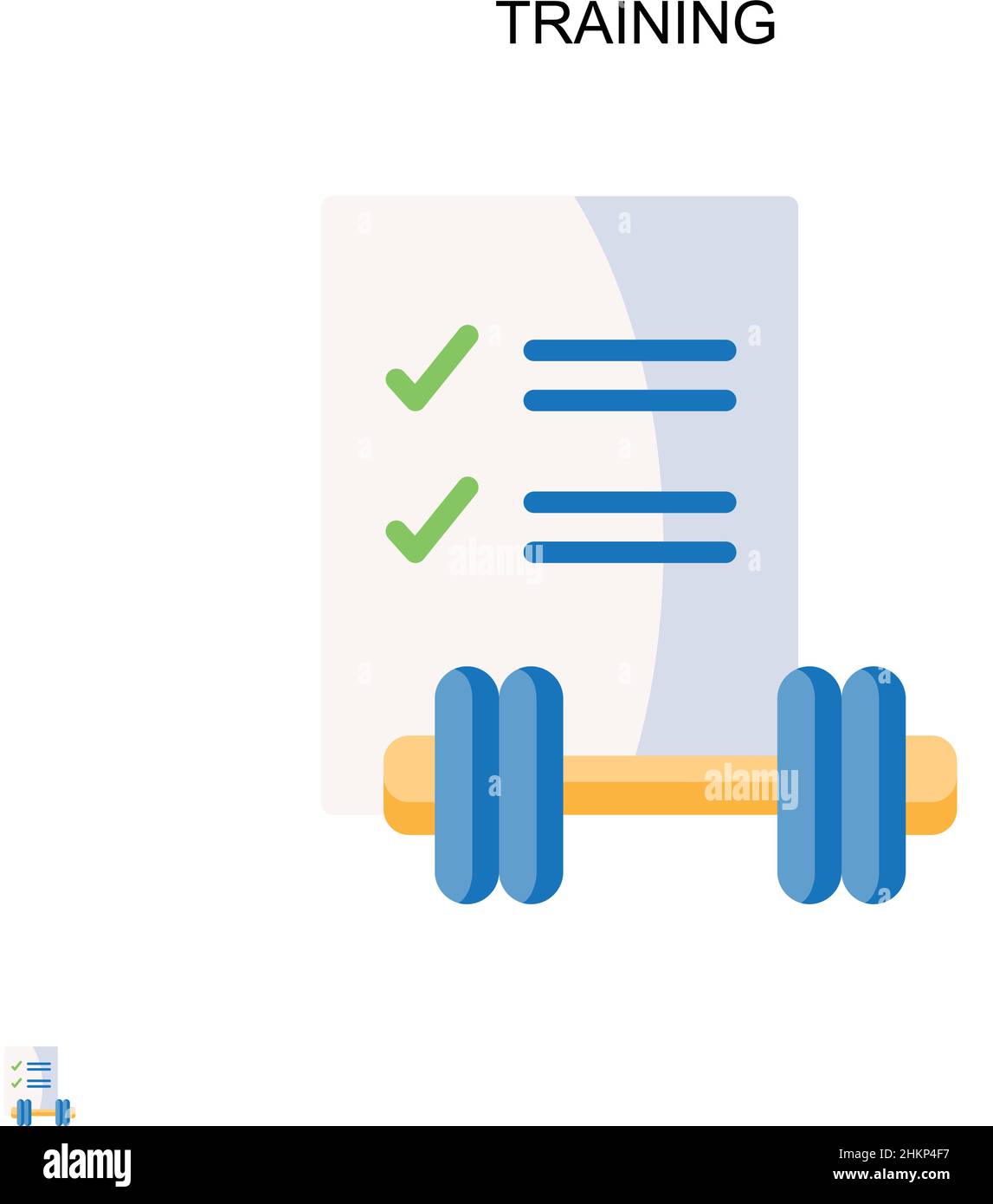 Icône de vecteur simple d'entraînement.Modèle de conception de symbole d'illustration pour élément d'interface utilisateur Web mobile. Illustration de Vecteur