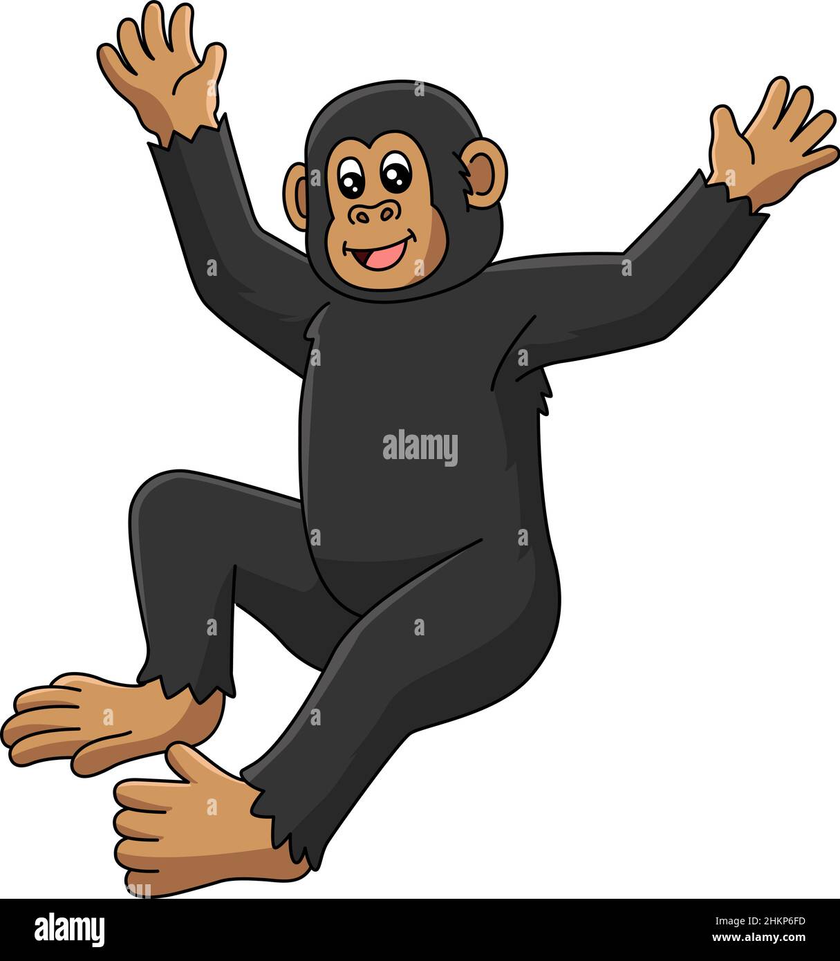 Illustration du vecteur du dessin animé du dessin animé du chimpanzé Illustration de Vecteur