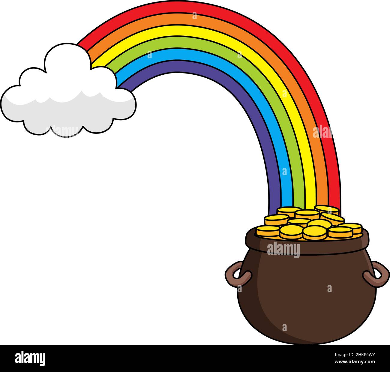 St. Patrick Day Rainbow Cartoon Clipart Vector Illustration de Vecteur