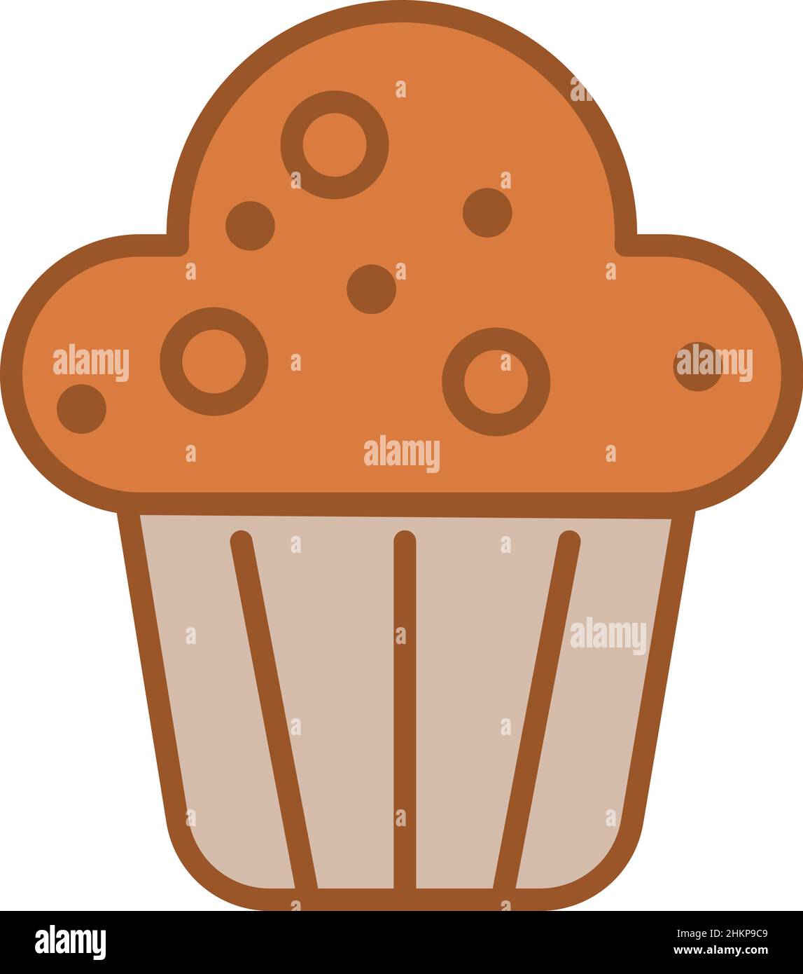 Image vectorielle remplie de muffin Illustration de Vecteur