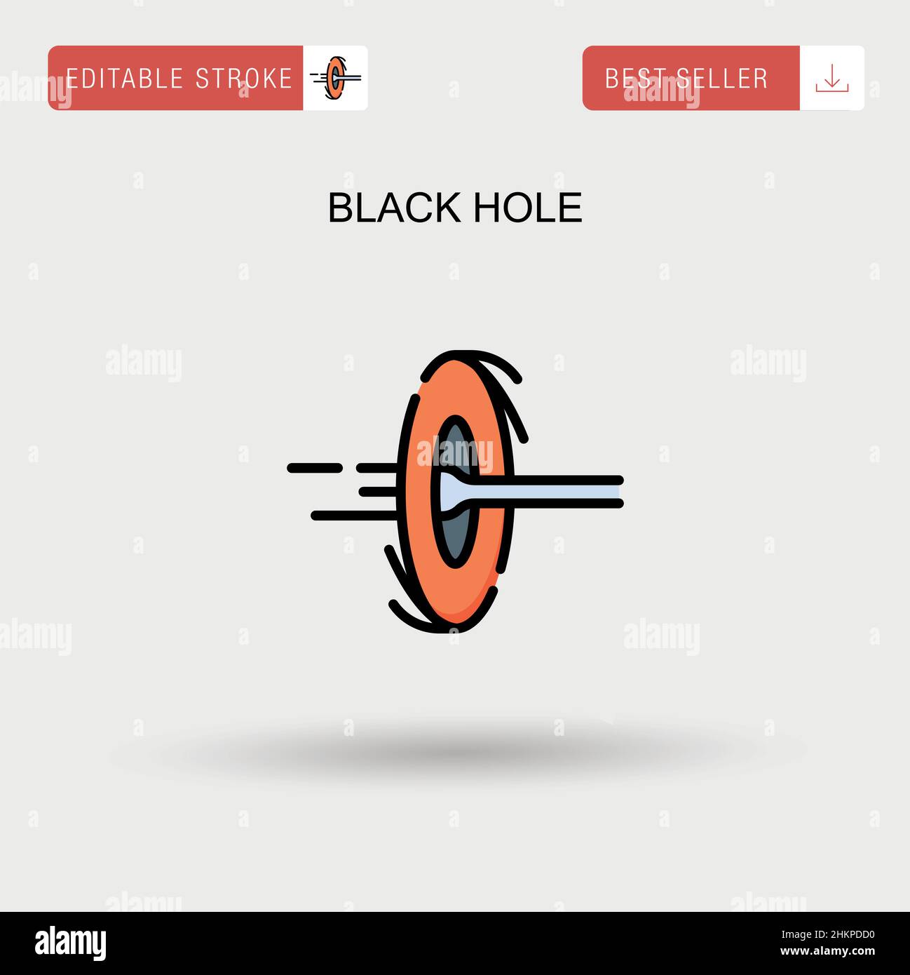 Icône de vecteur simple trou noir. Illustration de Vecteur