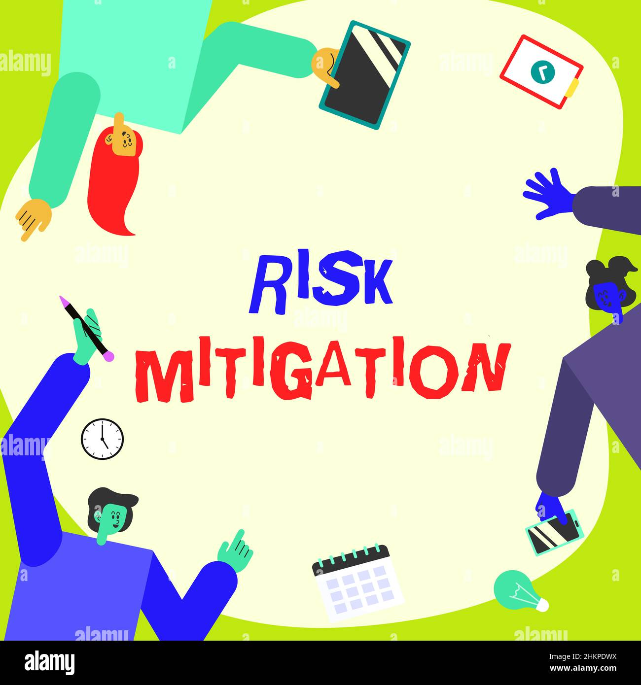 Affichage conceptuel atténuation des risques. Stratégie de présentation ...