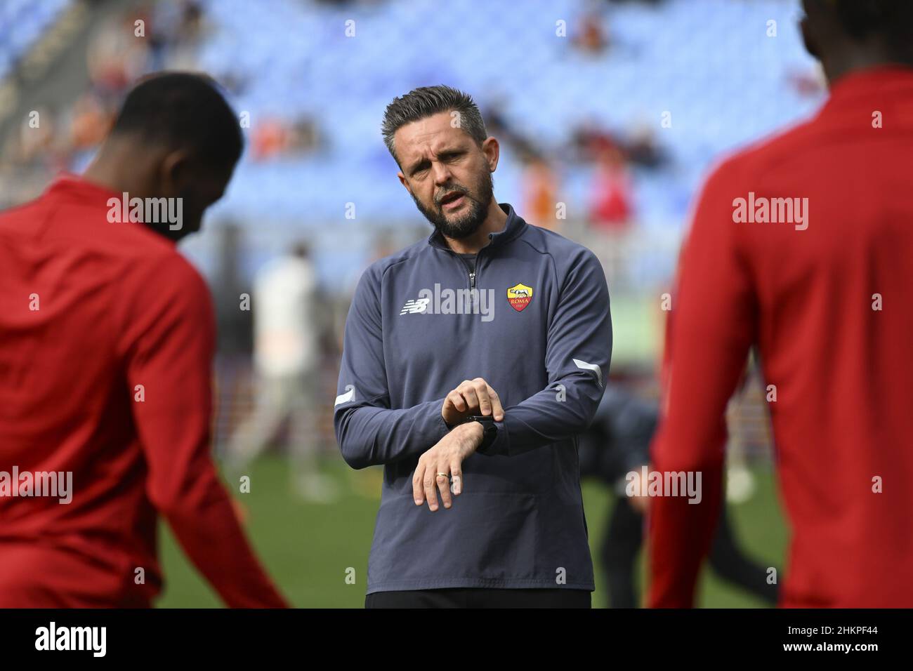 Rome, Italie.05th févr. 2022.Stefano Rapetti pendant les 24th jours de la série A Championship entre A.S. Roma vs Gênes CFC le 5th février 2022 au Stadio Olimpico à Rome, Italie.Crédit : Live Media Publishing Group/Alay Live News Banque D'Images