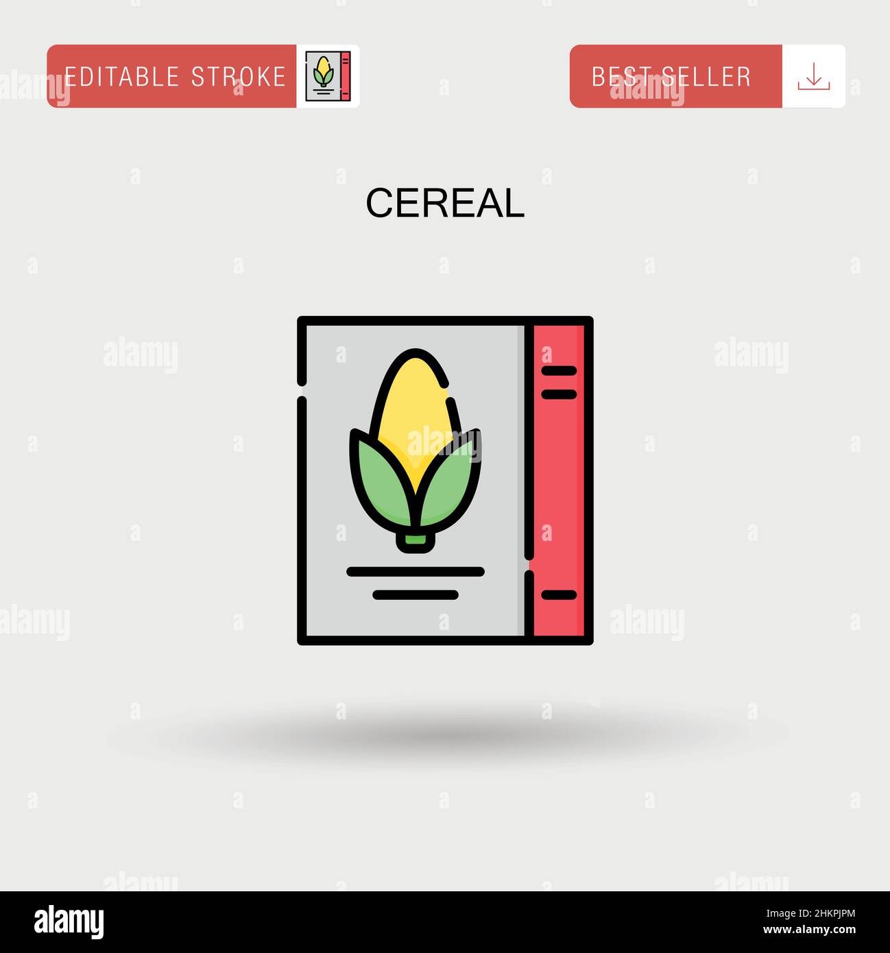 Icône de vecteur simple de céréales. Illustration de Vecteur