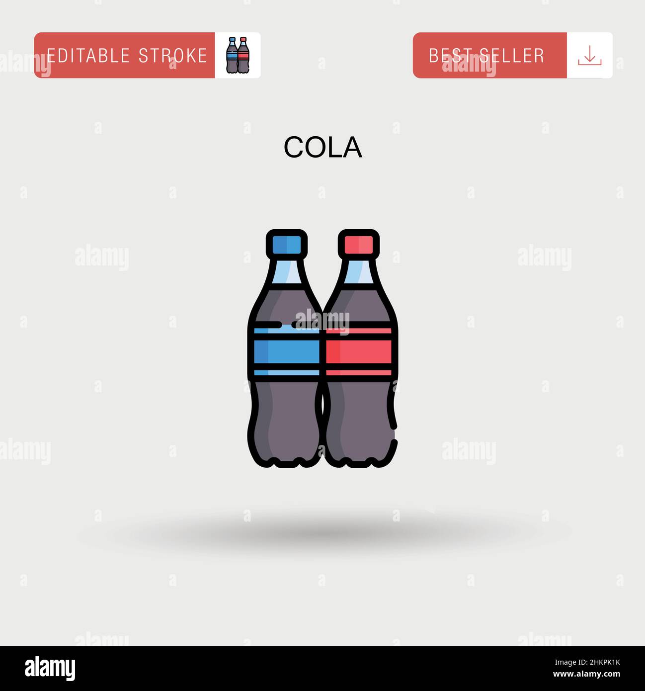 Icône simple vecteur Cola. Illustration de Vecteur