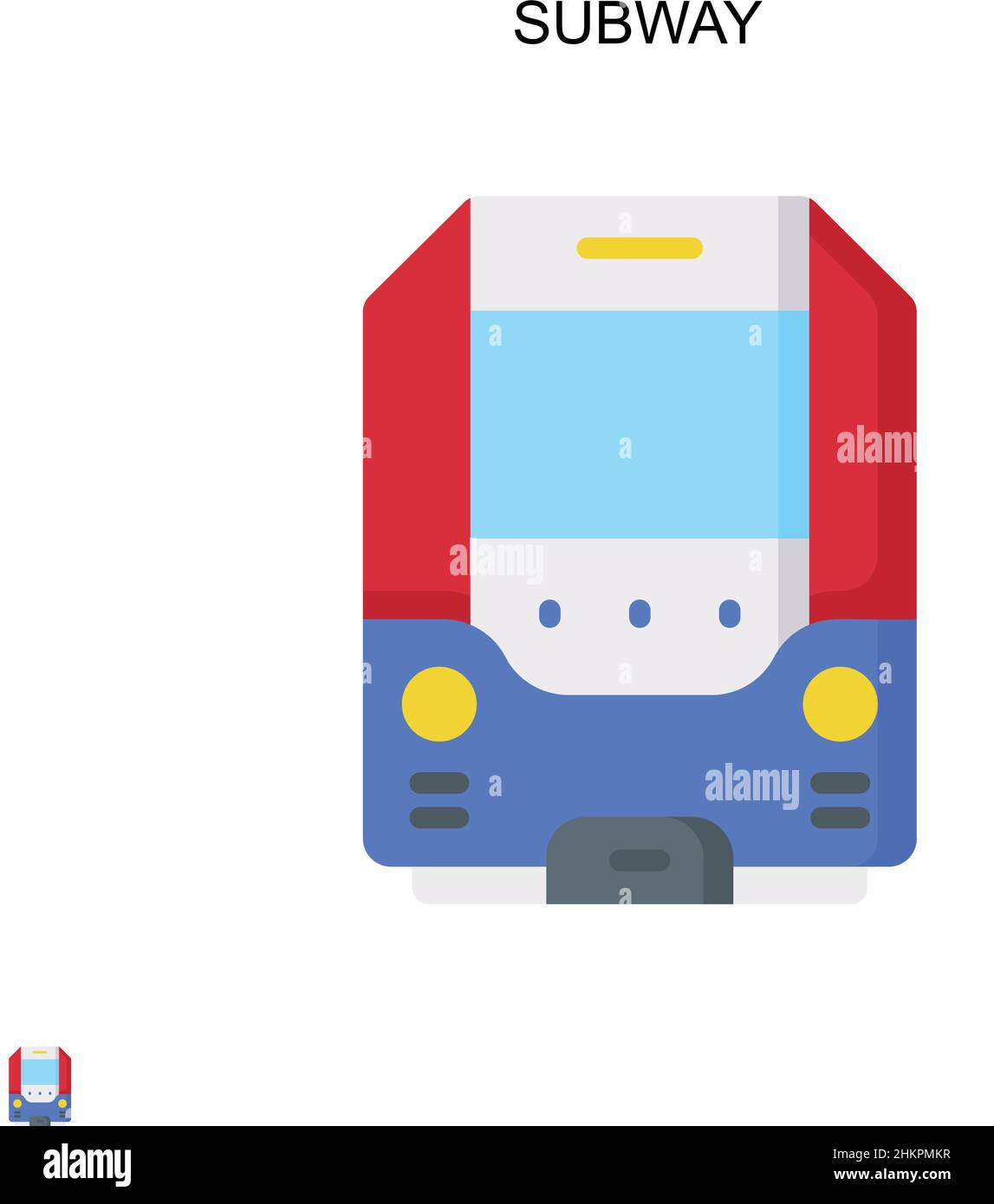 Icône de vecteur simple de métro.Modèle de conception de symbole d'illustration pour élément d'interface utilisateur Web mobile. Illustration de Vecteur