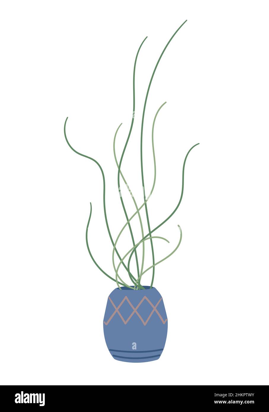 Planter dans le pot.Illustration vectorielle dans un style plat. Illustration de Vecteur