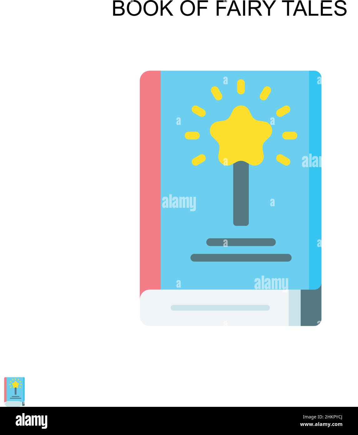 Livre de contes de fées icône de vecteur simple.Modèle de conception de symbole d'illustration pour élément d'interface utilisateur Web mobile. Illustration de Vecteur