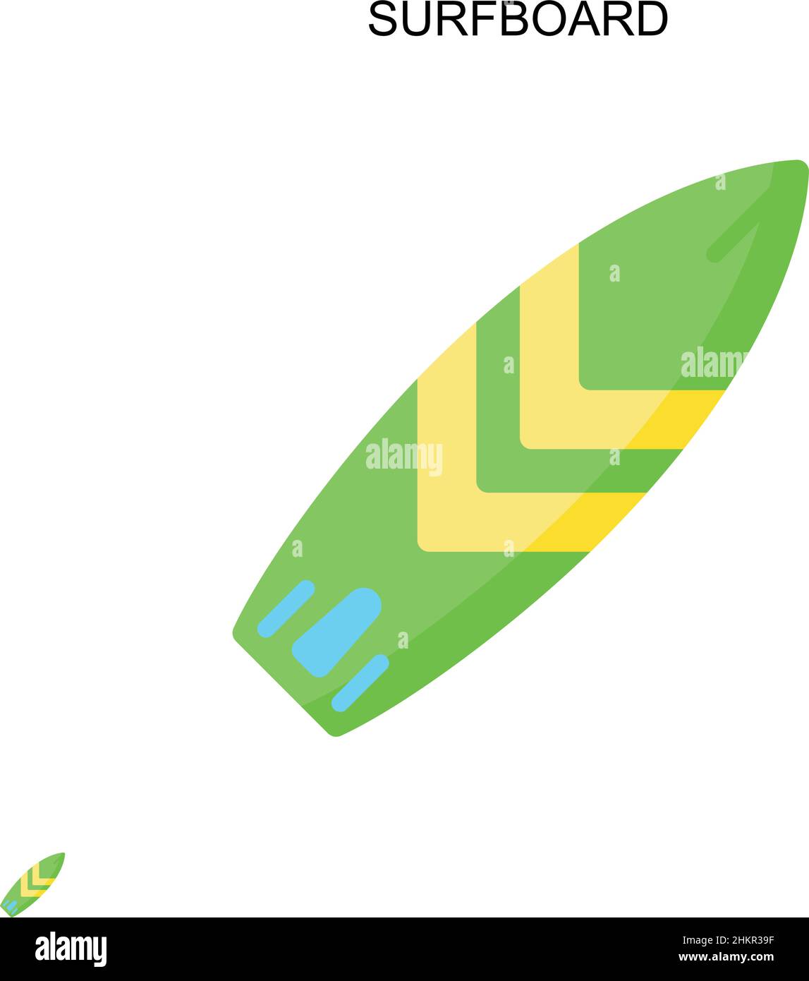 Icône de vecteur simple de surf.Modèle de conception de symbole d'illustration pour élément d'interface utilisateur Web mobile. Illustration de Vecteur