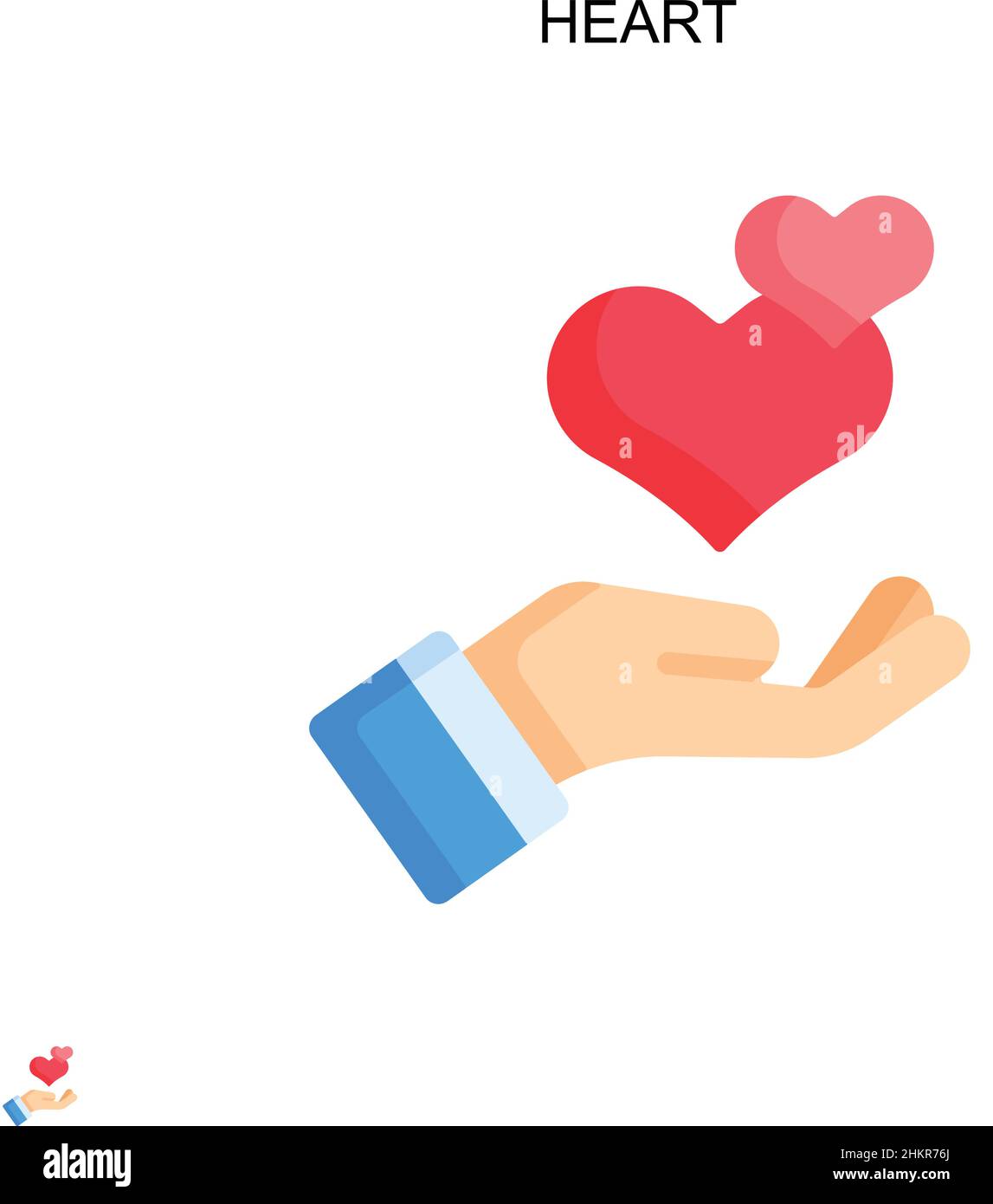 Icône vecteur simple coeur.Modèle de conception de symbole d'illustration pour élément d'interface utilisateur Web mobile. Illustration de Vecteur