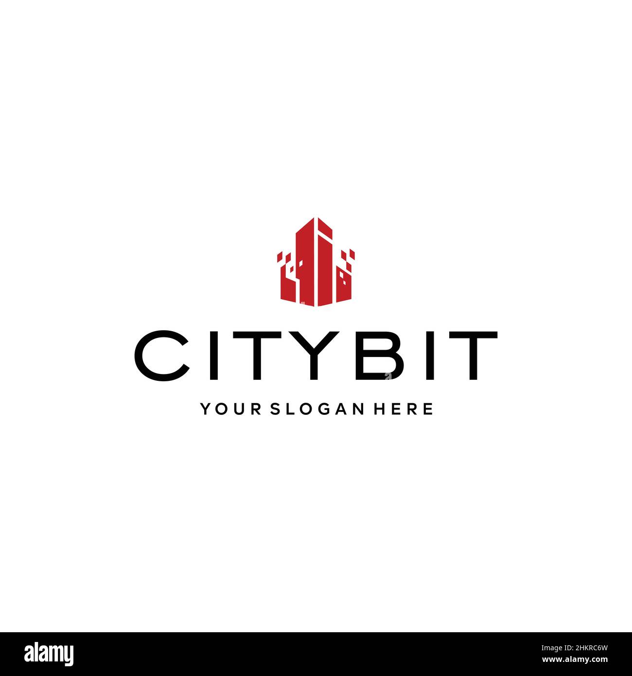 appartement CITYBIT immobilier bâtiment logo design Illustration de Vecteur