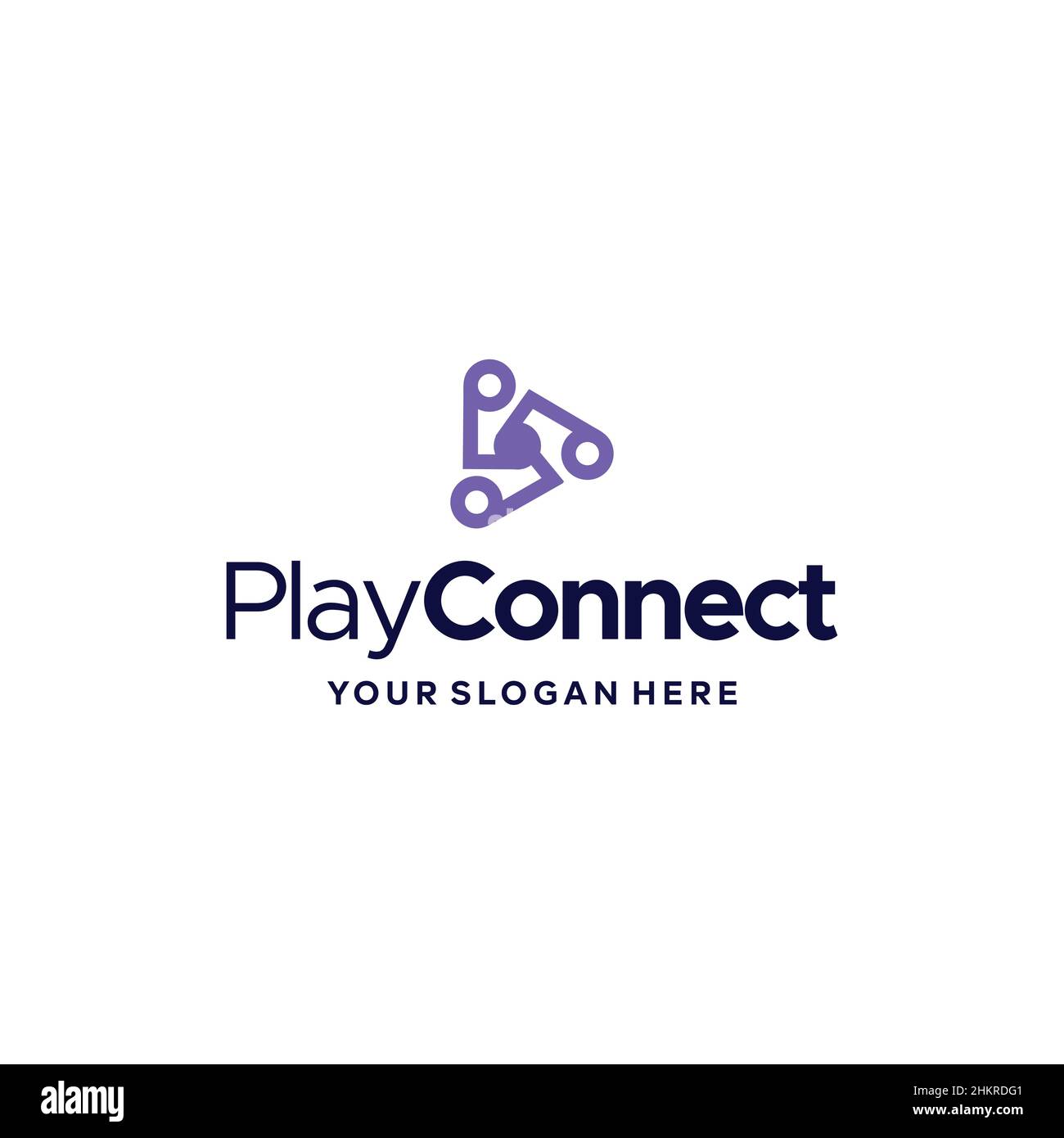 Logo « play CONNECT » à marque lettre plate Image Vectorielle Stock - Alamy