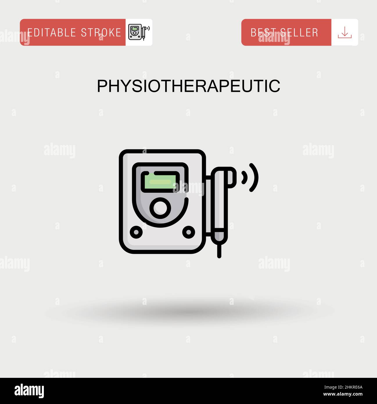 Icône de vecteur simple physiothérapeutique. Illustration de Vecteur