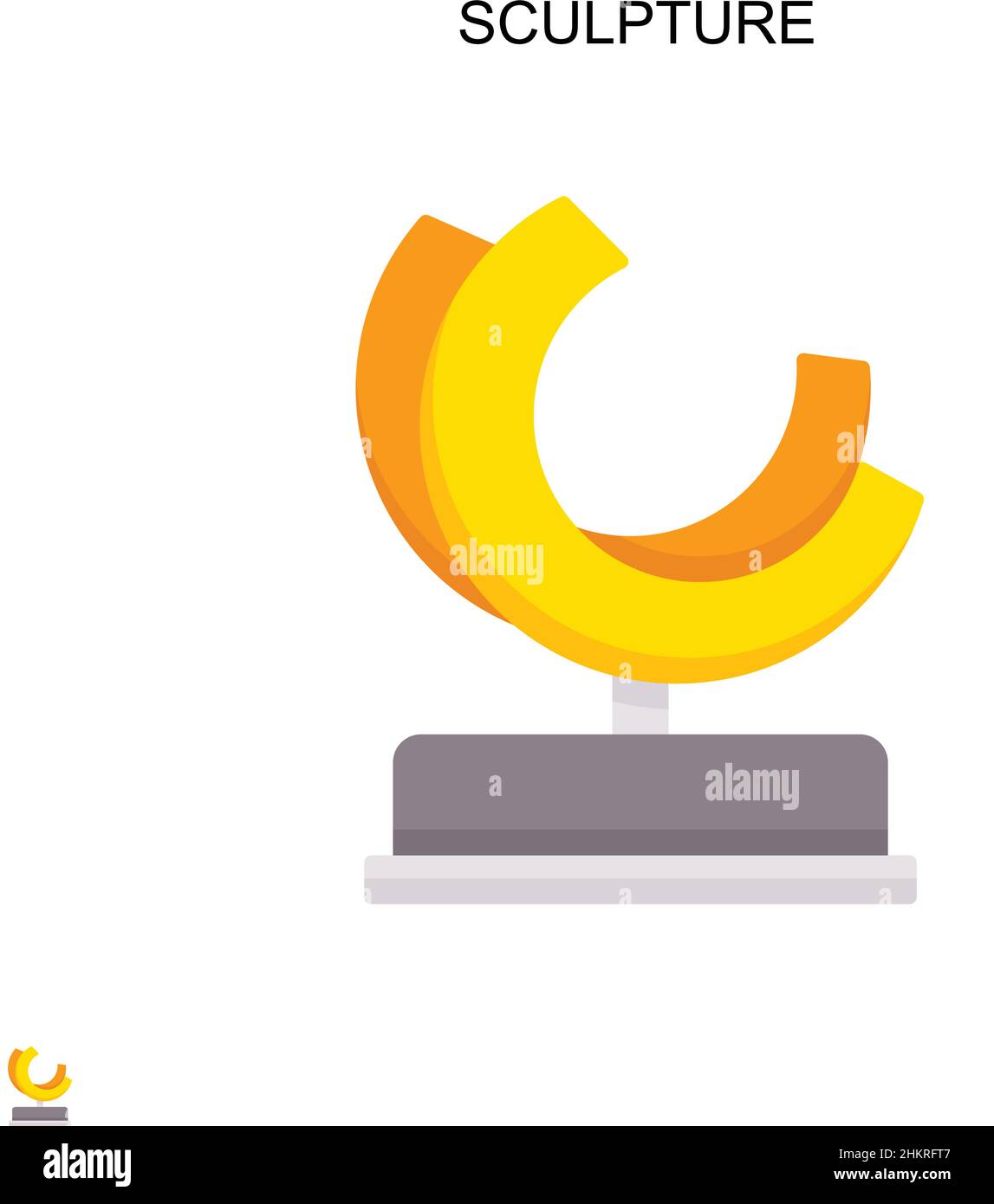 Sculpture simple icône de vecteur.Modèle de conception de symbole d'illustration pour élément d'interface utilisateur Web mobile. Illustration de Vecteur