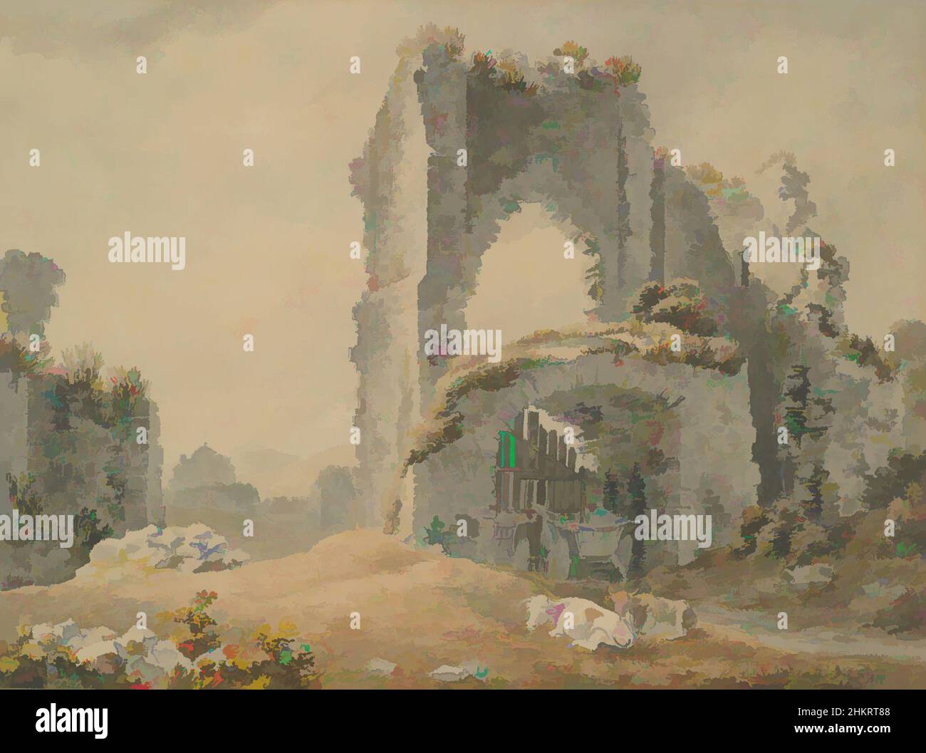 Art inspiré par les ruines des Greyfriars et de l'église, Winchelsea, Sussex, Michael Rooker, œuvres classiques modernisées par Artotop avec un peu de modernité. Formes, couleur et valeur, impact visuel accrocheur sur l'art émotions par la liberté d'œuvres d'art d'une manière contemporaine. Un message intemporel qui cherche une nouvelle direction créative. Artistes qui se tournent vers le support numérique et créent le NFT Artotop Banque D'Images