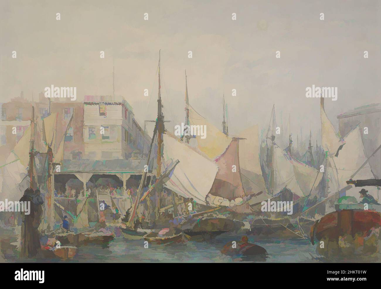 Art inspiré par Old Billingsgate, George Henry Andrews, Angleterre, œuvres classiques modernisées par Artotop avec une touche de modernité. Formes, couleur et valeur, impact visuel accrocheur sur l'art émotions par la liberté d'œuvres d'art d'une manière contemporaine. Un message intemporel qui cherche une nouvelle direction créative. Artistes qui se tournent vers le support numérique et créent le NFT Artotop Banque D'Images