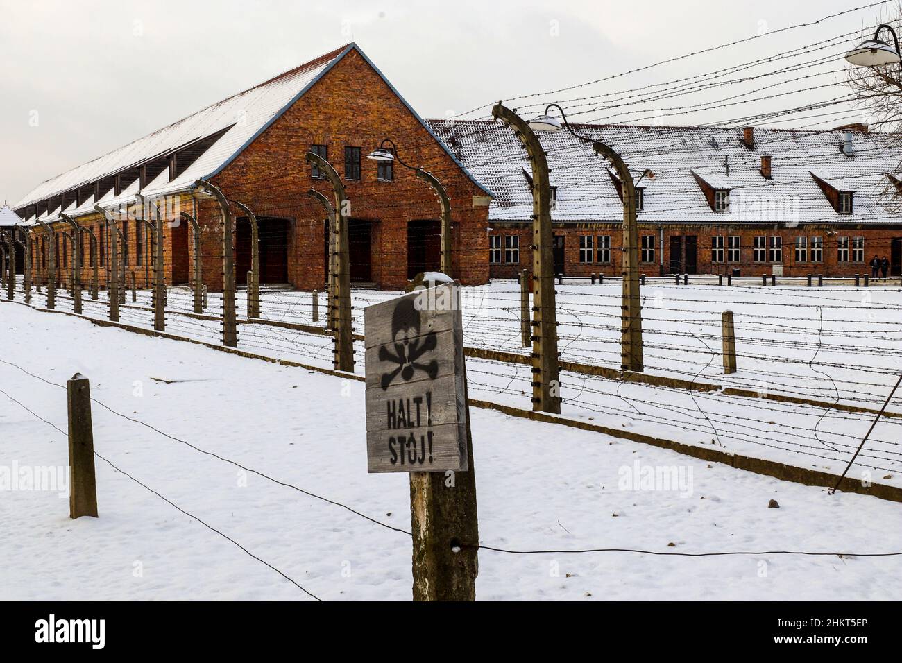 Auschwitz I, Pologne Banque D'Images