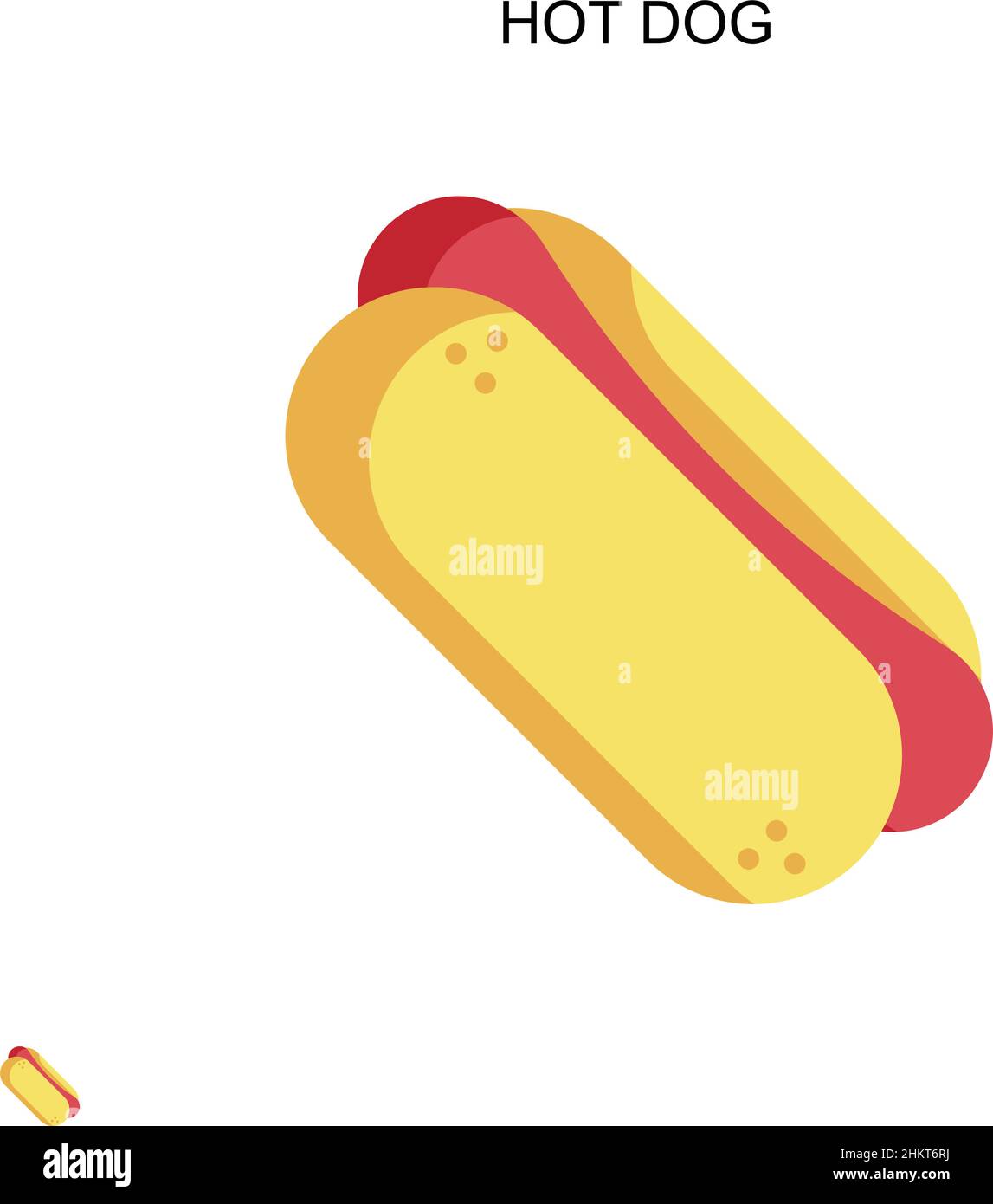 Icône de vecteur simple Hot dog.Modèle de conception de symbole d'illustration pour élément d'interface utilisateur Web mobile. Illustration de Vecteur