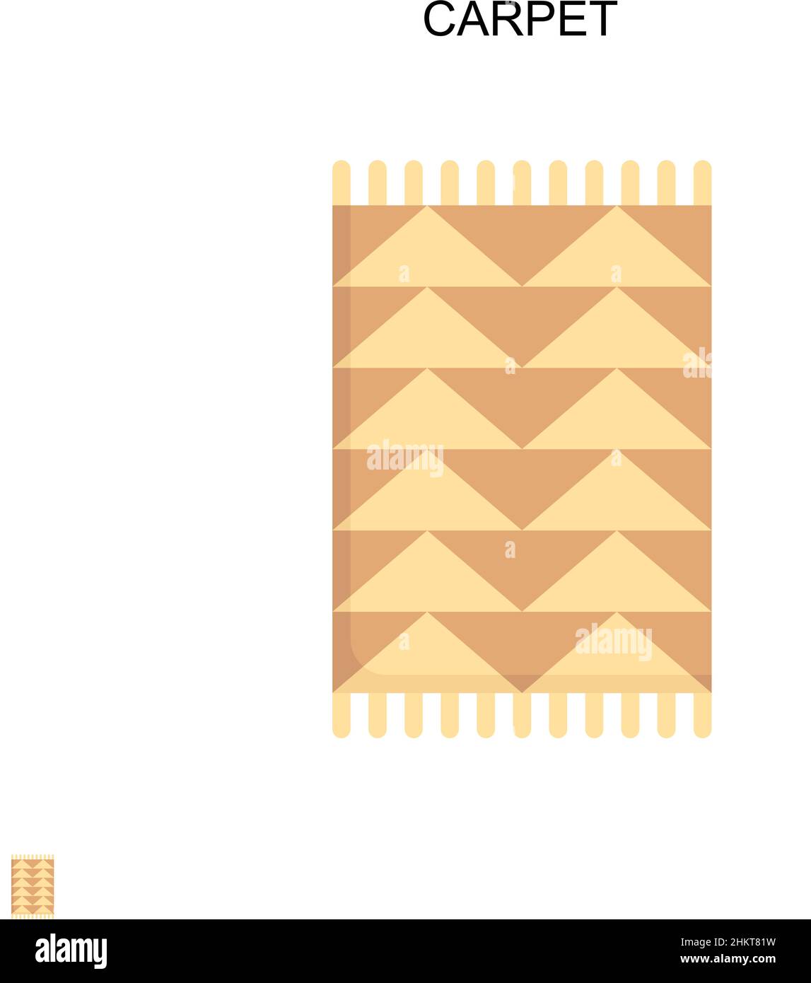 Icône de vecteur simple de tapis.Modèle de conception de symbole d'illustration pour élément d'interface utilisateur Web mobile. Illustration de Vecteur