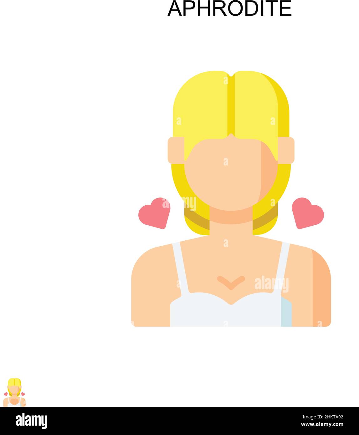 Icône de vecteur simple Aphrodite.Modèle de conception de symbole d'illustration pour élément d'interface utilisateur Web mobile. Illustration de Vecteur