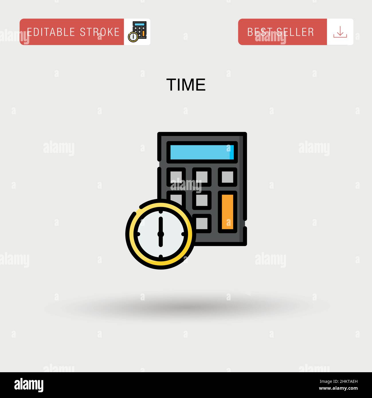 Icône vecteur simple temps. Illustration de Vecteur