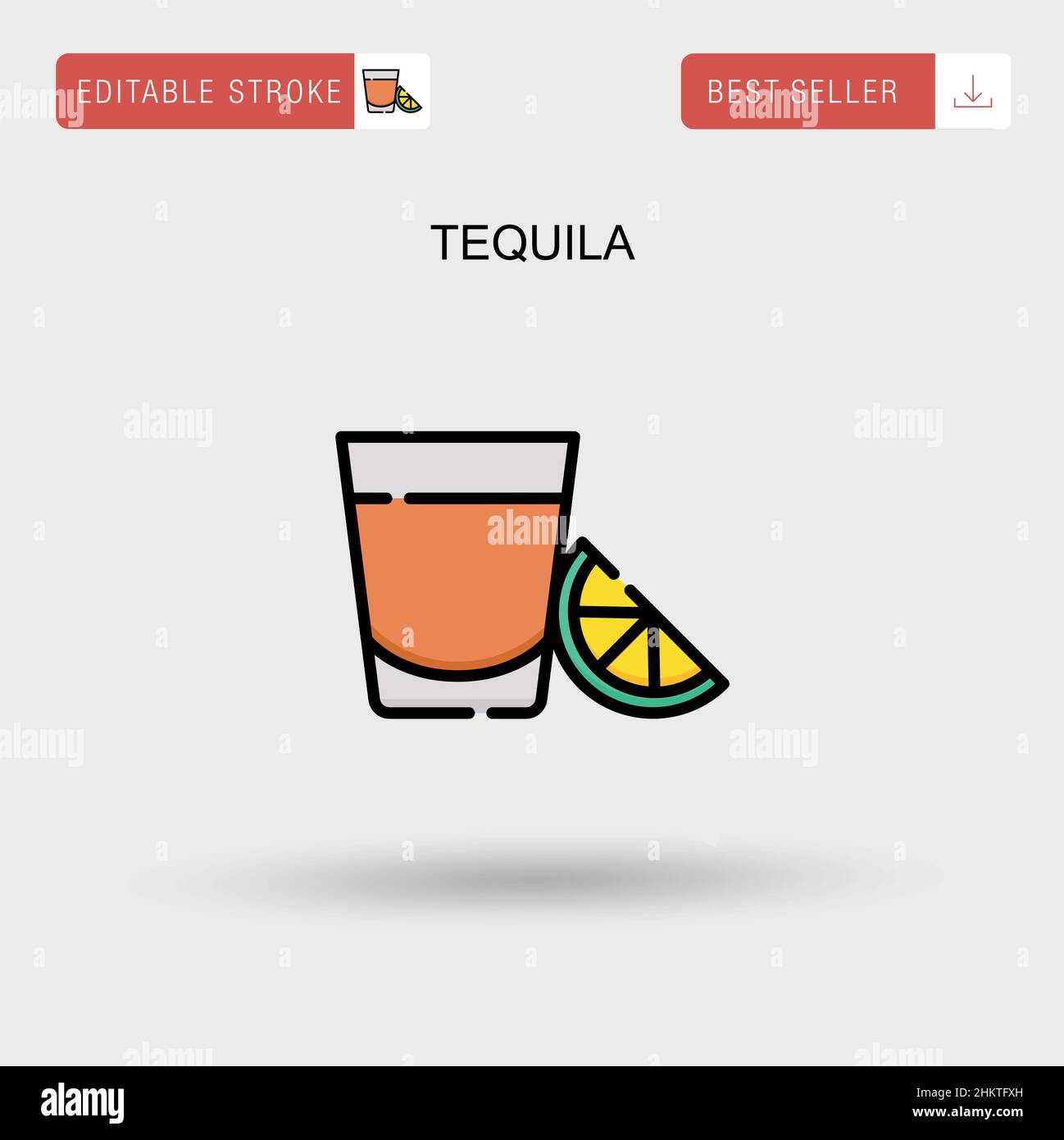 Icône de vecteur simple Tequila. Illustration de Vecteur