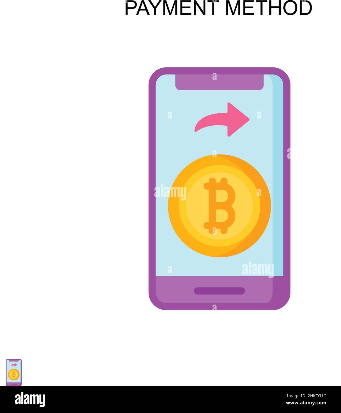 Icône de vecteur simple de mode de paiement.Modèle de conception de symbole d'illustration pour élément d'interface utilisateur Web mobile. Illustration de Vecteur