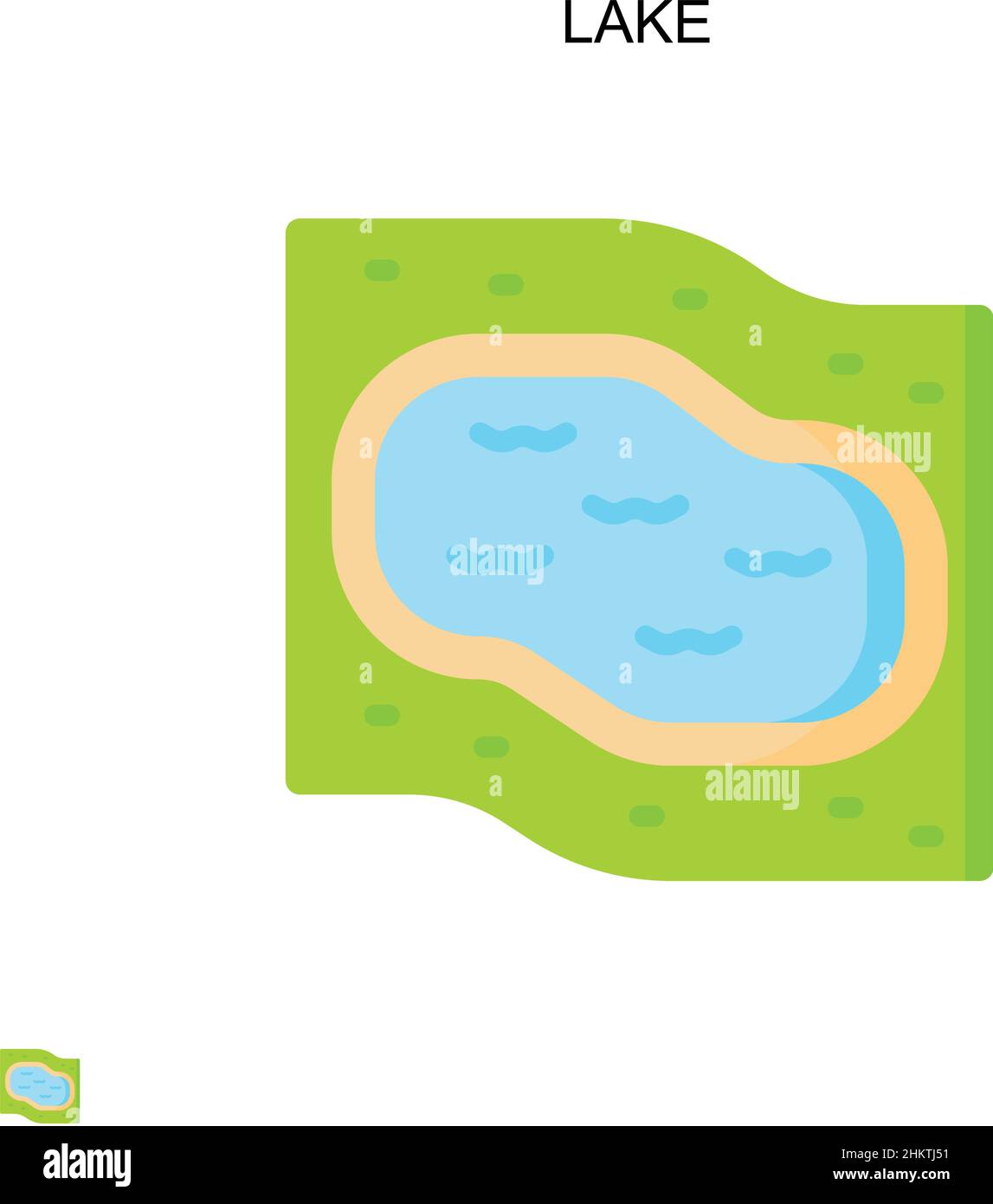 Icône vecteur simple lac.Modèle de conception de symbole d'illustration pour élément d'interface utilisateur Web mobile. Illustration de Vecteur