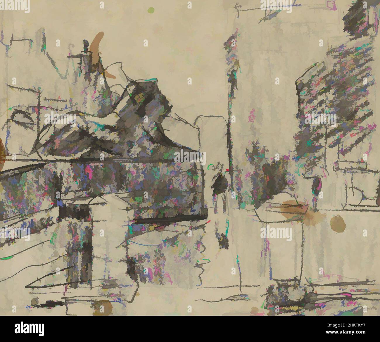 Art inspiré par devant l'un des lions au pied de la colonne de Nelson. Vue sur Trafalgar Square, Londres Londres, œuvres classiques modernisées par Artotop avec une touche de modernité. Formes, couleur et valeur, impact visuel accrocheur sur l'art émotions par la liberté d'œuvres d'art d'une manière contemporaine. Un message intemporel qui cherche une nouvelle direction créative. Artistes qui se tournent vers le support numérique et créent le NFT Artotop Banque D'Images