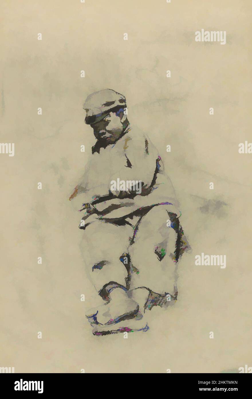 L'art inspiré par il peut être endormi. Paysage paysan garçon, oeuvres classiques modernisées par Artotop avec une touche de modernité. Formes, couleur et valeur, impact visuel accrocheur sur l'art émotions par la liberté d'œuvres d'art d'une manière contemporaine. Un message intemporel qui cherche une nouvelle direction créative. Artistes qui se tournent vers le support numérique et créent le NFT Artotop Banque D'Images