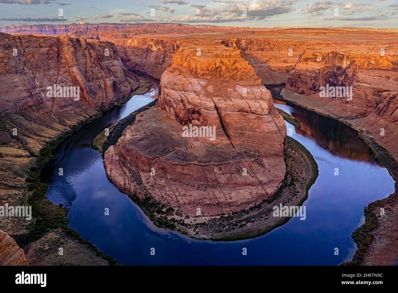 Lever de soleil sur Horseshoe Bend Arizona Banque D'Images