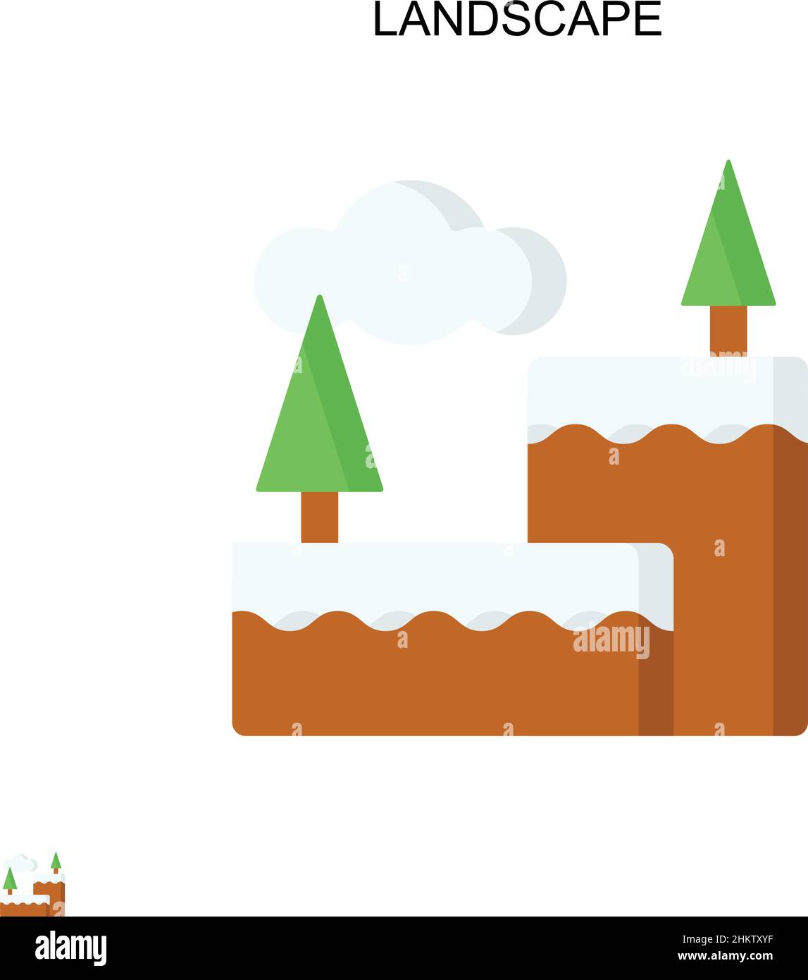 Icône de vecteur simple paysage.Modèle de conception de symbole d'illustration pour élément d'interface utilisateur Web mobile. Illustration de Vecteur