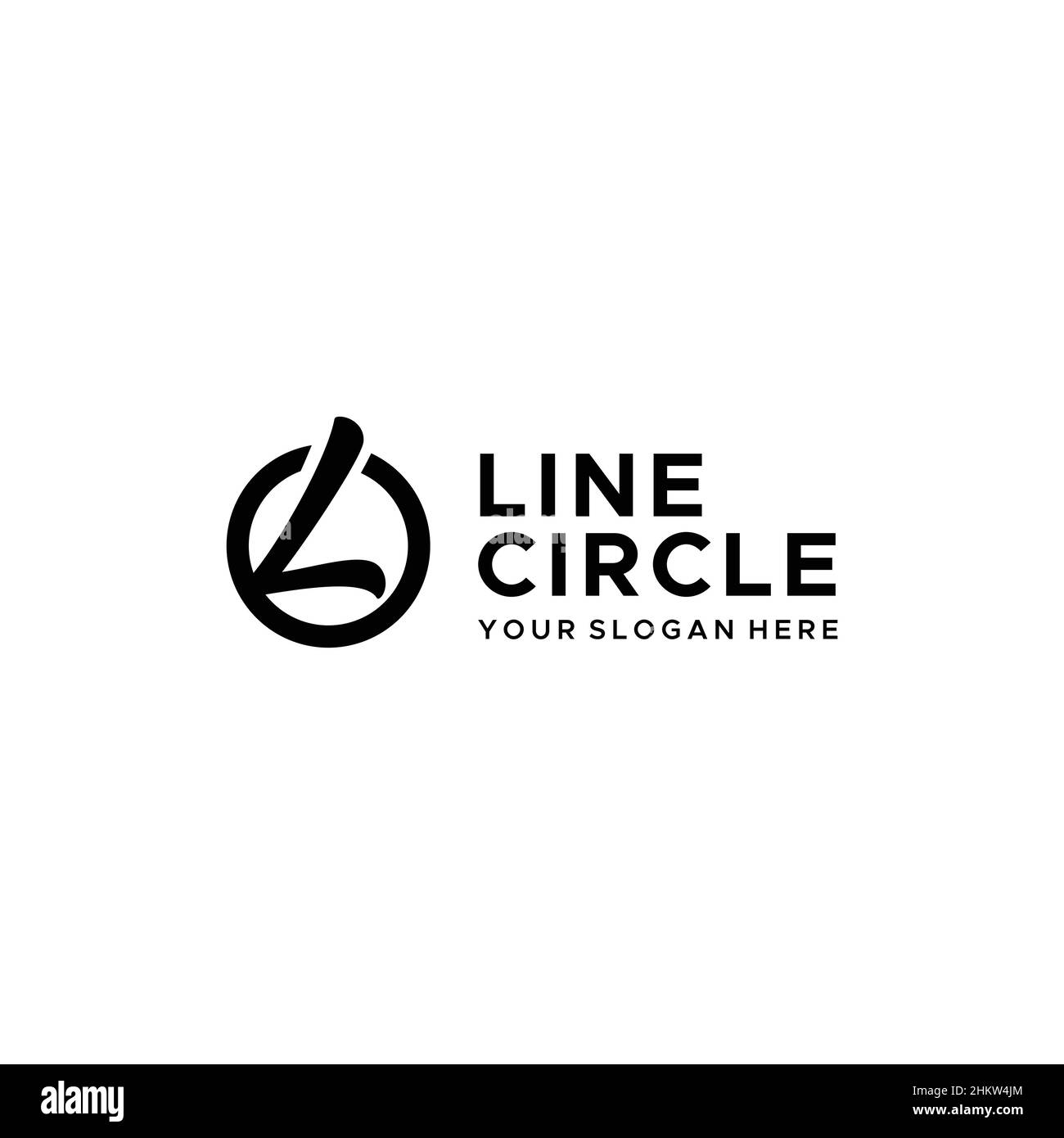 lettre marque plate initiale L Line art logo design Illustration de Vecteur