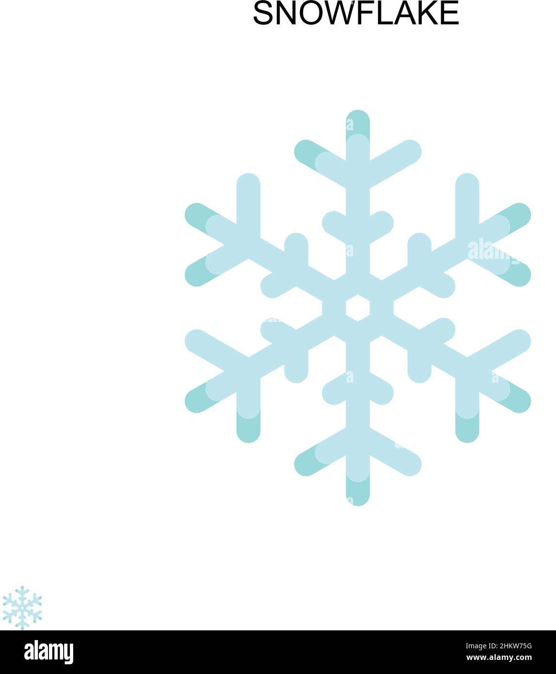 Icône de vecteur simple flocon de neige.Modèle de conception de symbole d'illustration pour élément d'interface utilisateur Web mobile. Illustration de Vecteur