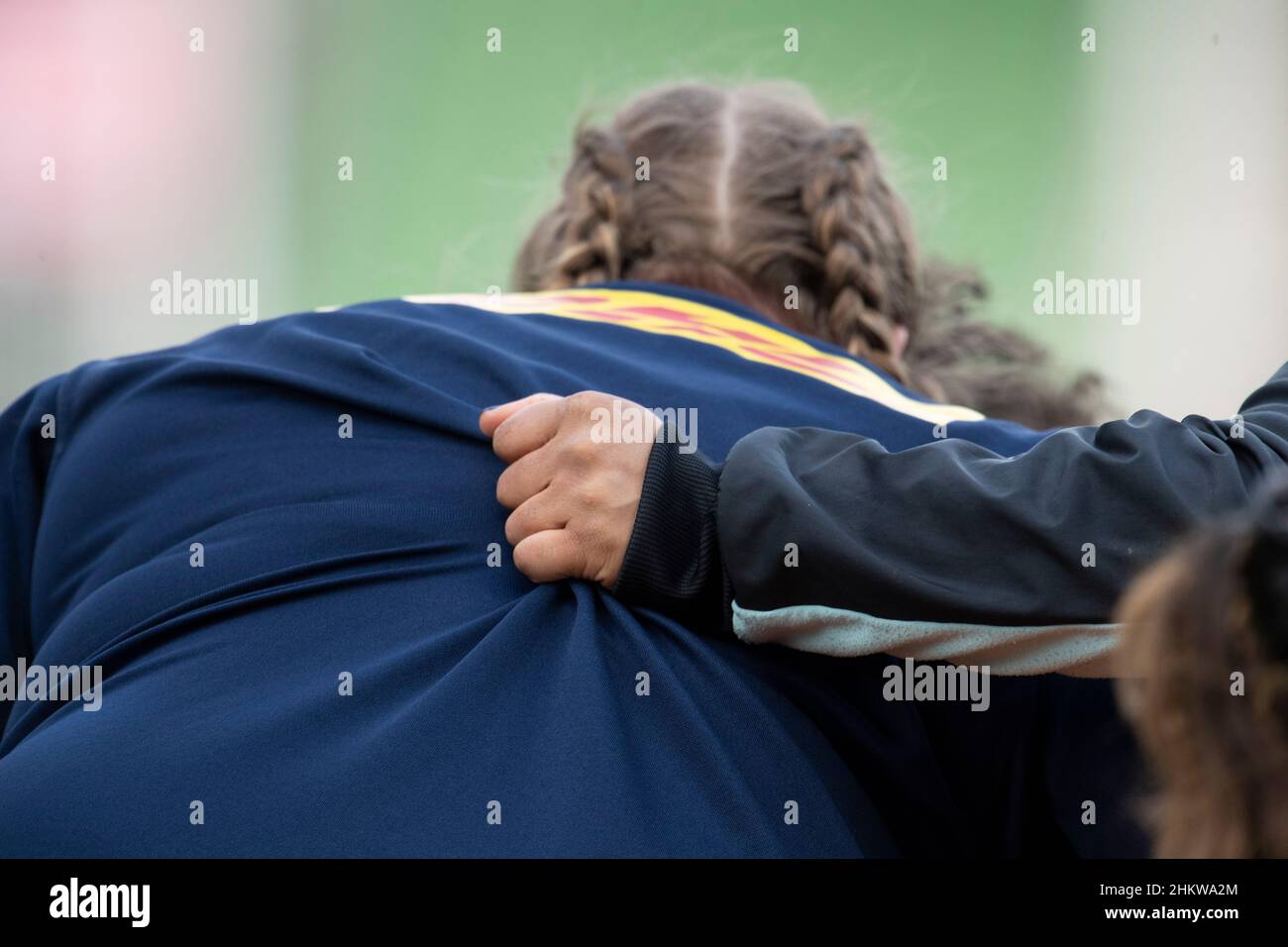 TWICKENHAM - ANGLETERRE 5 FÉV 22: Obtenir une prise à la Harlequins Women contre Saracens Women, Twickenham Stoop, Londres, Royaume-Uni le 5th février 2022.Photo de Gary Mitchell/Alay Live News Banque D'Images