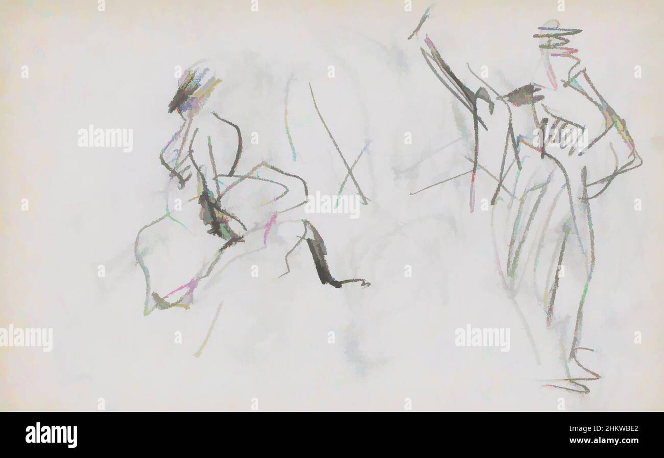 L'art inspiré par les femmes a mis une jambe dans l'air. On peut supposer qu'ils dansent le cancan. Danseurs au Moulin Rouge, œuvres classiques modernisées par Artotop avec une touche de modernité. Formes, couleur et valeur, impact visuel accrocheur sur l'art émotions par la liberté d'œuvres d'art d'une manière contemporaine. Un message intemporel qui cherche une nouvelle direction créative. Artistes qui se tournent vers le support numérique et créent le NFT Artotop Banque D'Images