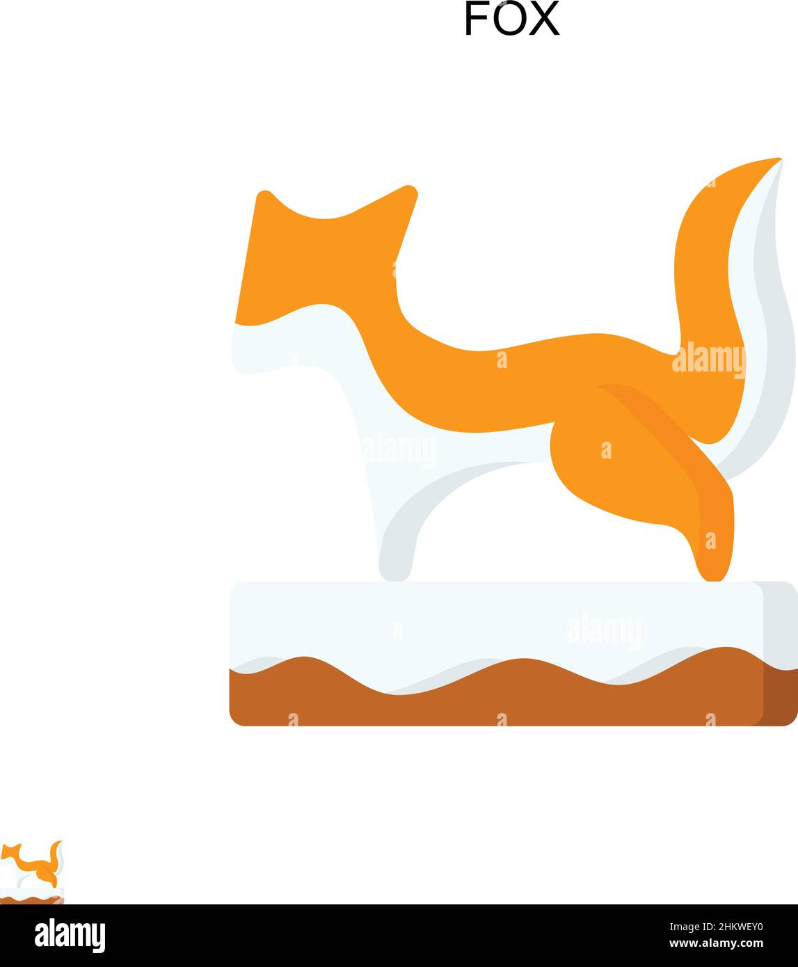 Icône de vecteur simple Fox.Modèle de conception de symbole d'illustration pour élément d'interface utilisateur Web mobile. Illustration de Vecteur