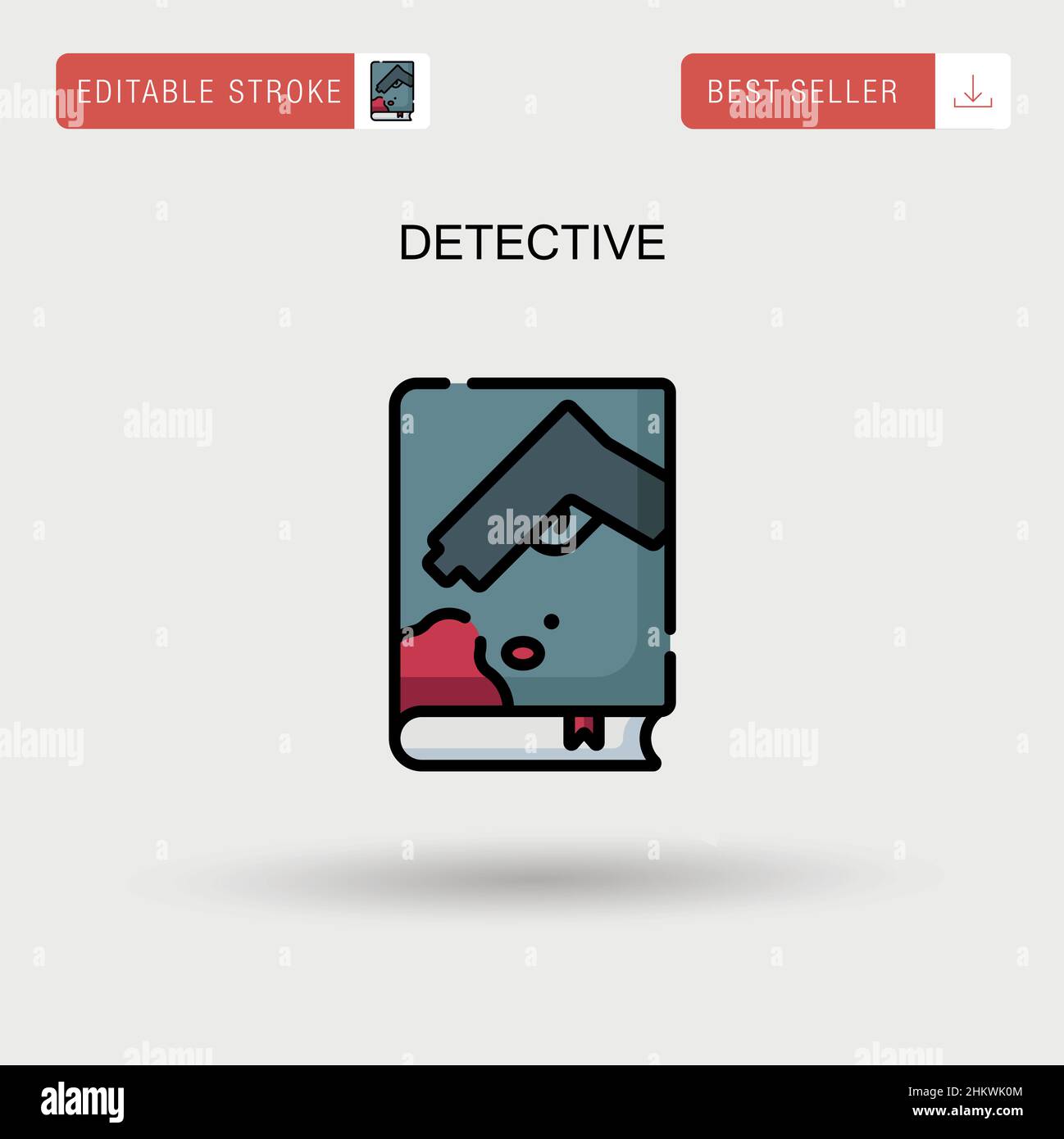 Icône de vecteur simple détective. Illustration de Vecteur