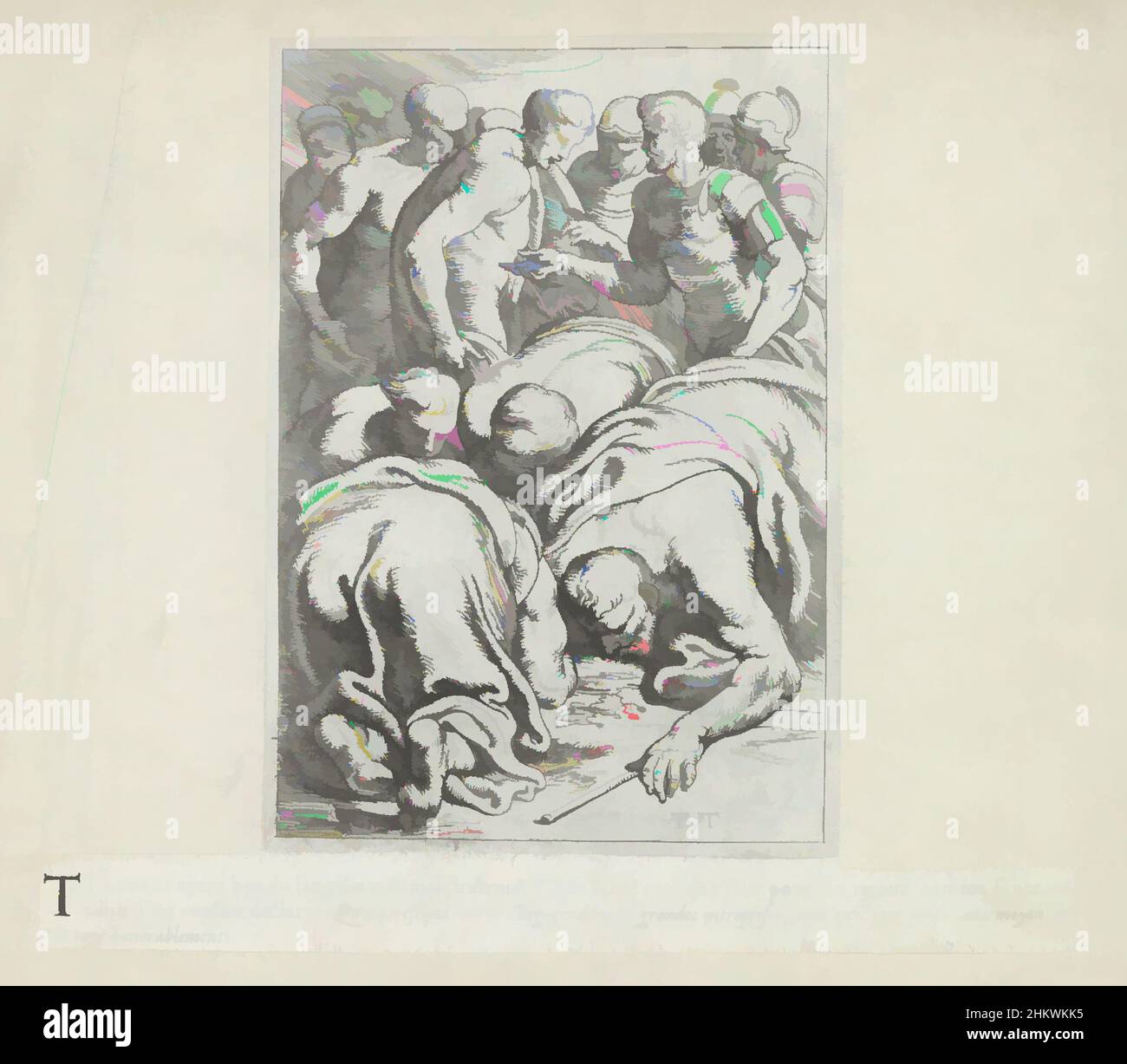 L'art inspiré par Tiresias boit le sang du sacrifice, les travaux d