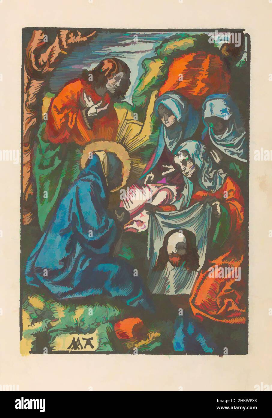 L'art inspiré par Veronica montre le sudarium à Marie et à Jean, la petite passion (titre de la série), la passion stupide (titre de la série), Veronica montre le sudarium, la toile sueur avec l'empreinte du visage du Christ, à Marie et à Jean. L'imprimé fait partie d'un livre., imprimeur: Jacob Cornelisz, oeuvres classiques modernisées par Artotop avec une touche de modernité. Formes, couleur et valeur, impact visuel accrocheur sur l'art émotions par la liberté d'œuvres d'art d'une manière contemporaine. Un message intemporel qui cherche une nouvelle direction créative. Artistes qui se tournent vers le support numérique et créent le NFT Artotop Banque D'Images