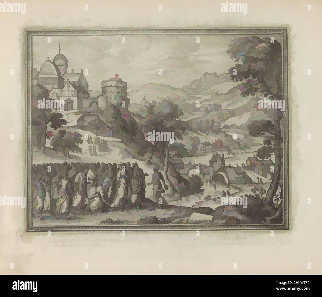 Art inspiré par le paysage fluvial avec le Christ et la femme saignante, Operpotentiatrix a, Emblemata Novi Testamenti (titre de la série), Emblemata Sacra è praecipuis utriusque teementi historiis concinnata (Nouveau Testament) (titre de la série), imagines et figurae biblioum (titre de la série), Rivière, modernité, oeuvres modernisées par Artotop d'Artotop. Formes, couleur et valeur, impact visuel accrocheur sur l'art émotions par la liberté d'œuvres d'art d'une manière contemporaine. Un message intemporel qui cherche une nouvelle direction créative. Artistes qui se tournent vers le support numérique et créent le NFT Artotop Banque D'Images