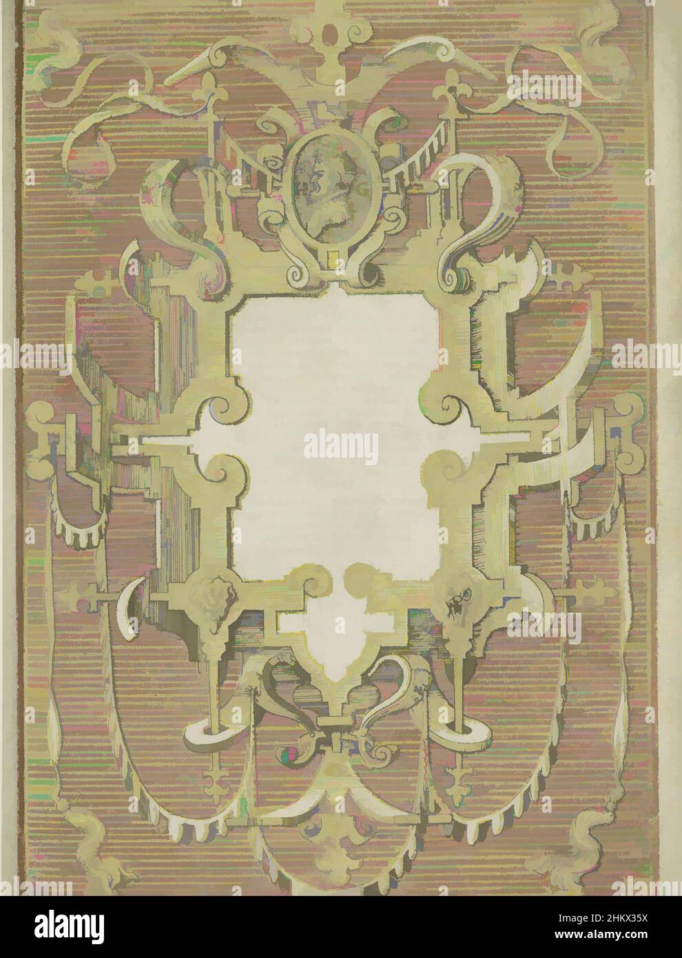 Art inspiré par Cartouche avec dans le cadre le portrait d'Hubert Goltzius, les images presse de tous les empereurs depuis C. Julius Caesar justices a Charles .V. et Ferdinandus son frère, pourtraitites au vif, princes des medailles anciennes: Non comme elles ont été éludées par cy, les œuvres classiques modernisées par Artotop avec une touche de modernité. Formes, couleur et valeur, impact visuel accrocheur sur l'art émotions par la liberté d'œuvres d'art d'une manière contemporaine. Un message intemporel qui cherche une nouvelle direction créative. Artistes qui se tournent vers le support numérique et créent le NFT Artotop Banque D'Images