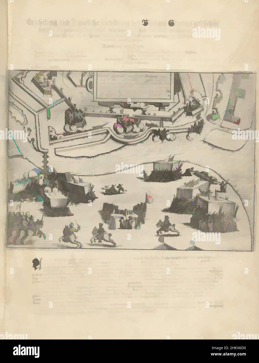 Art inspiré par Siege of Ostende : cirage par Bucquoy le 7 janvier 1602, Erzehelung und Figurliche furbildung des Blutigen Sturms geschehen durch 3. Regimenten Fuß volck, warinne zu sehen, wie und welcher gestalt die halbe Mohn uber die Geule gelegen, durch inhen eröbert wurden, und sie, œuvres classiques modernisées par Artotop avec un peu de modernité. Formes, couleur et valeur, impact visuel accrocheur sur l'art émotions par la liberté d'œuvres d'art d'une manière contemporaine. Un message intemporel qui cherche une nouvelle direction créative. Artistes qui se tournent vers le support numérique et créent le NFT Artotop Banque D'Images