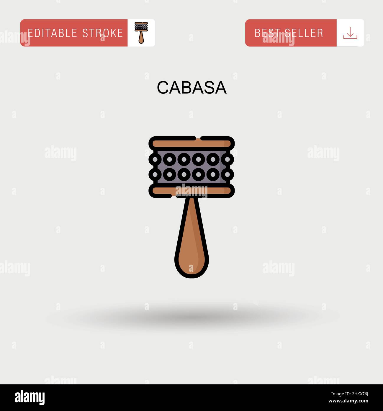 Icône de vecteur simple Cabasa. Illustration de Vecteur